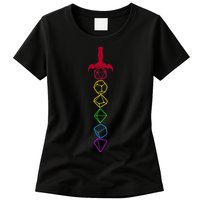 RPG Table Top Dice Sword Womens T-Shirt