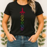 RPG Table Top Dice Sword Womens T-Shirt