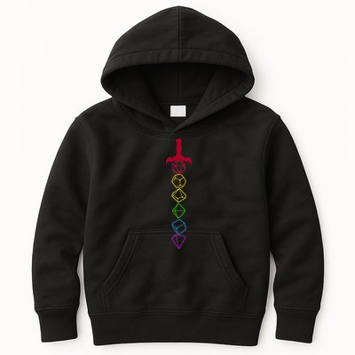 RPG Table Top Dice Sword Kids Hoodie