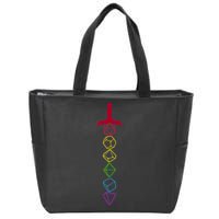 RPG Table Top Dice Sword Zip Tote Bag