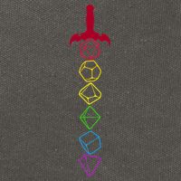 RPG Table Top Dice Sword Cotton Canvas Backpack