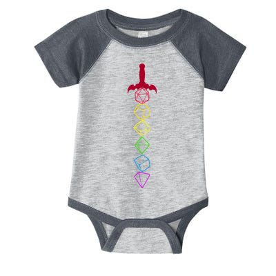 RPG Table Top Dice Sword Infant Baby Jersey Bodysuit