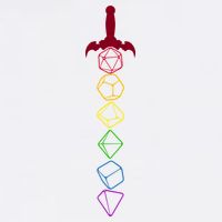 RPG Table Top Dice Sword Garment-Dyed Sweatshirt