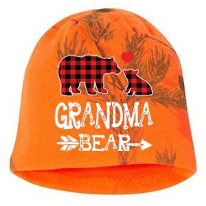 Red Plaid Grandma Bear Christmas Pajama Matching Family Kati - Camo Knit Beanie