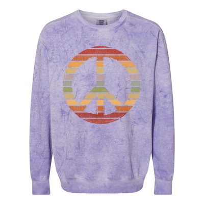 Retro Peace Great Gift Colorblast Crewneck Sweatshirt