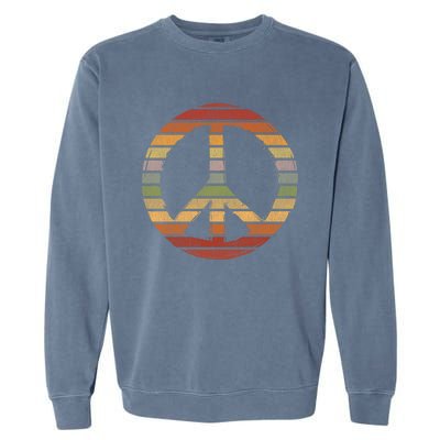 Retro Peace Great Gift Garment-Dyed Sweatshirt