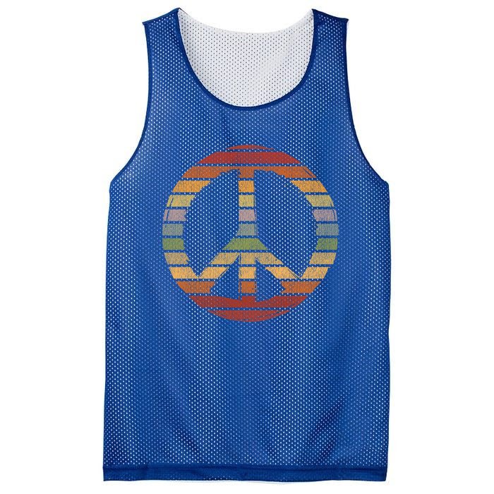 Retro Peace Great Gift Mesh Reversible Basketball Jersey Tank