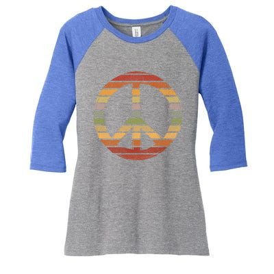 Retro Peace Great Gift Women's Tri-Blend 3/4-Sleeve Raglan Shirt