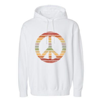 Retro Peace Great Gift Garment-Dyed Fleece Hoodie