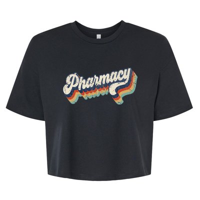 Retro Pharmacy Graduation Pharmacology School Grad Student Bella+Canvas Jersey Crop Tee