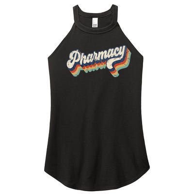 Retro Pharmacy Graduation Pharmacology School Grad Student Women’s Perfect Tri Rocker Tank