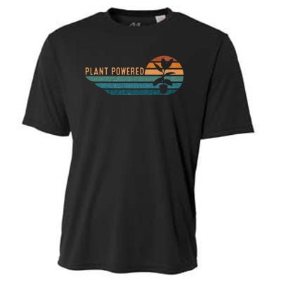 Retro Plants Graphic Vegetarian Vegan Plant Powered Cooling Performance Crew T-Shirt