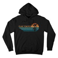 Retro Plants Graphic Vegetarian Vegan Plant Powered Hoodie