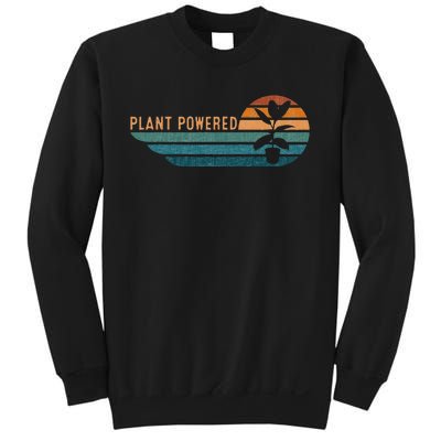 Retro Plants Graphic Vegetarian Vegan Plant Powered Sweatshirt