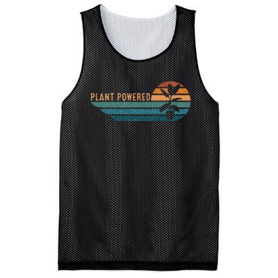 Retro Plants Graphic Vegetarian Vegan Plant Powered Mesh Reversible Basketball Jersey Tank