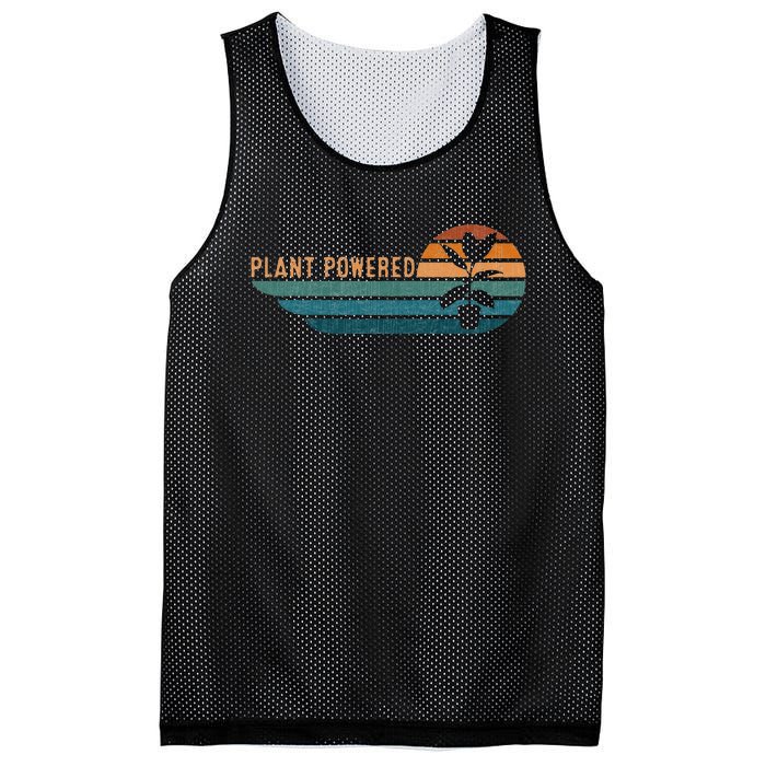 Retro Plants Graphic Vegetarian Vegan Plant Powered Mesh Reversible Basketball Jersey Tank