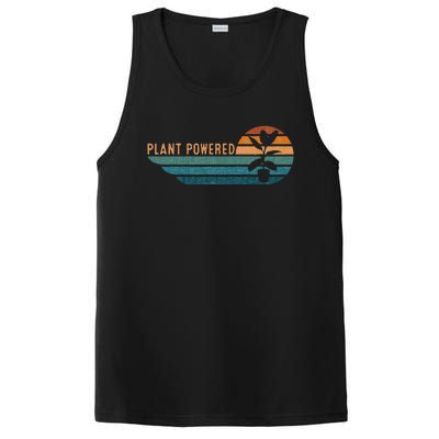 Retro Plants Graphic Vegetarian Vegan Plant Powered PosiCharge Competitor Tank