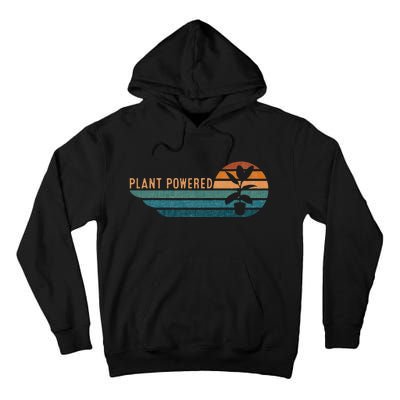 Retro Plants Graphic Vegetarian Vegan Plant Powered Tall Hoodie