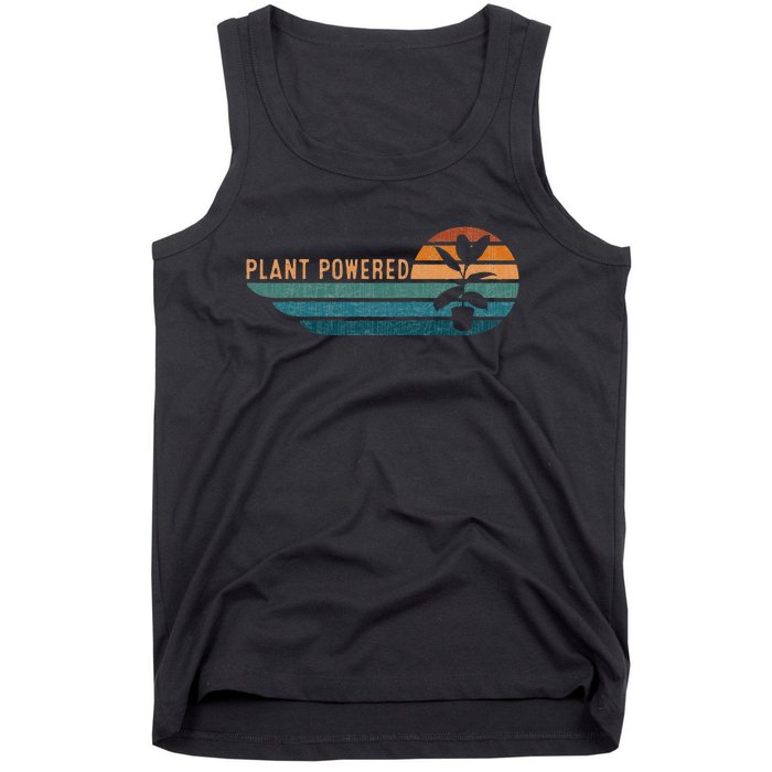 Retro Plants Graphic Vegetarian Vegan Plant Powered Tank Top