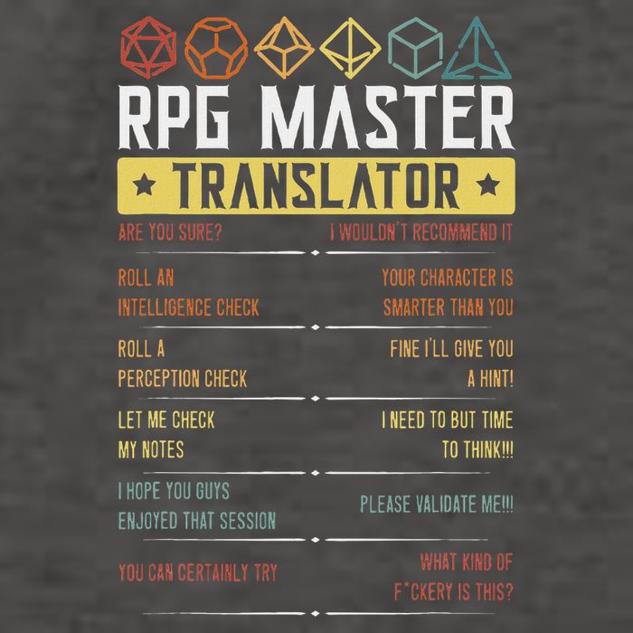 Role Playing Game Rpg Master D20 Tabletop Funny Rpg Gamer Vector Backpack