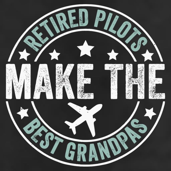 Retired Pilot Grandpa Copilot Airplane Captain Retirement Garment-Dyed Fleece Hoodie