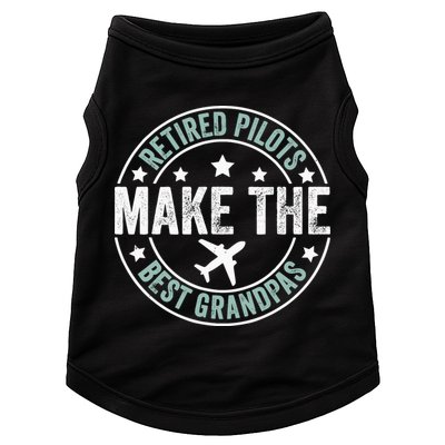 Retired Pilot Grandpa Copilot Airplane Captain Retirement Doggie Tank