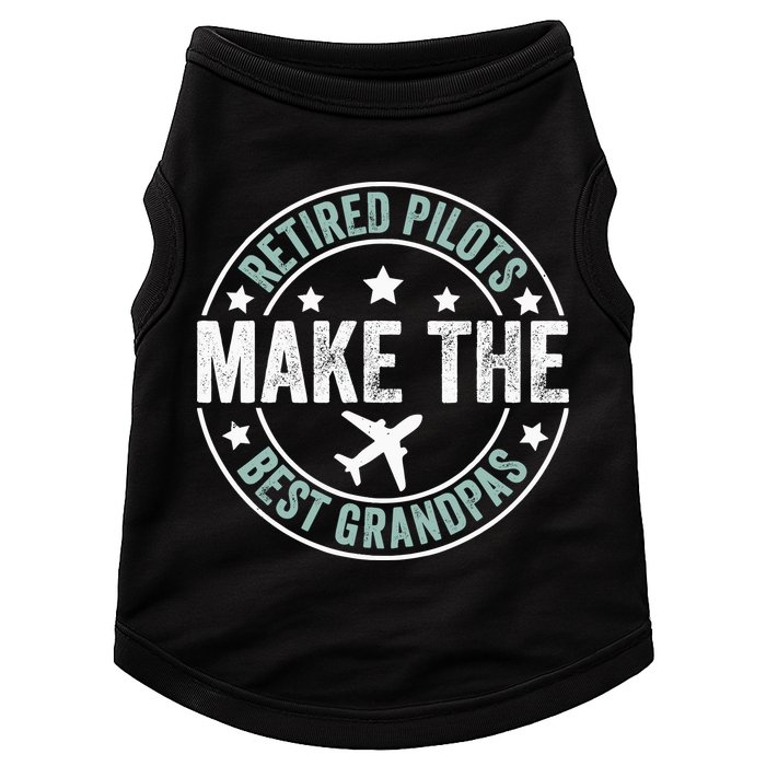 Retired Pilot Grandpa Copilot Airplane Captain Retirement Doggie Tank