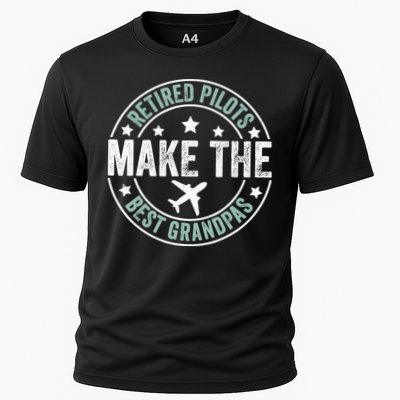 Retired Pilot Grandpa Copilot Airplane Captain Retirement Performance Shirt