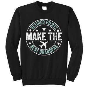 Retired Pilot Grandpa Copilot Airplane Captain Retirement Sweatshirt