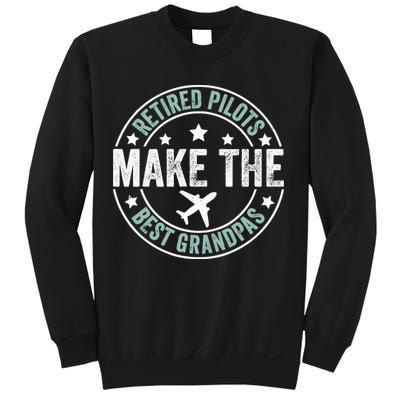 Retired Pilot Grandpa Copilot Airplane Captain Retirement Sweatshirt