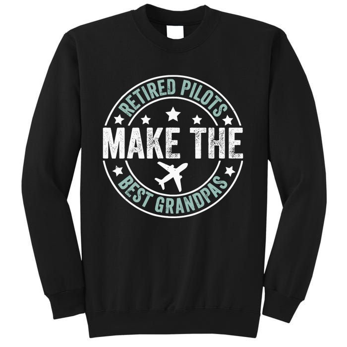 Retired Pilot Grandpa Copilot Airplane Captain Retirement Sweatshirt