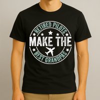 Retired Pilot Grandpa Copilot Airplane Captain Retirement T-Shirt