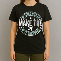 Retired Pilot Grandpa Copilot Airplane Captain Retirement T-Shirt