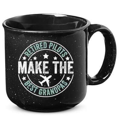 Retired Pilot Grandpa Copilot Airplane Captain Retirement 15oz Campfire Ceramic Mug