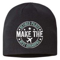 Retired Pilot Grandpa Copilot Airplane Captain Retirement Sustainable Beanie