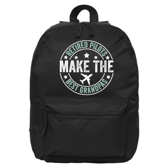 Retired Pilot Grandpa Copilot Airplane Captain Retirement 16 in Basic Backpack