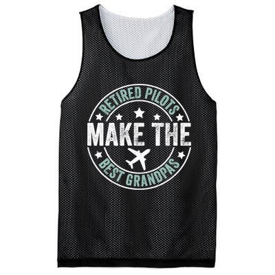 Retired Pilot Grandpa Copilot Airplane Captain Retirement Mesh Reversible Basketball Jersey Tank