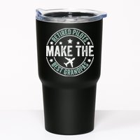Retired Pilot Grandpa Copilot Airplane Captain Retirement Tumbler