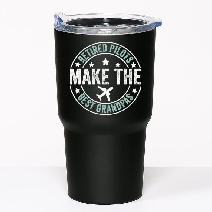 Retired Pilot Grandpa Copilot Airplane Captain Retirement Tumbler