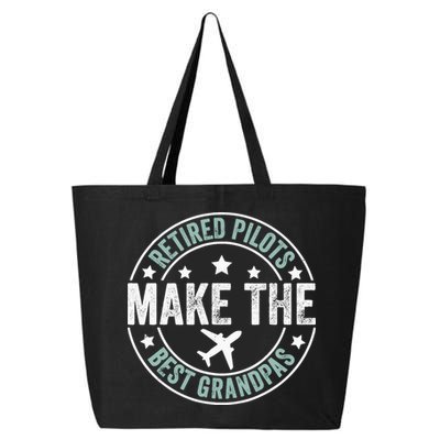 Retired Pilot Grandpa Copilot Airplane Captain Retirement 25L Jumbo Tote