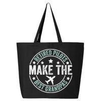 Retired Pilot Grandpa Copilot Airplane Captain Retirement 25L Jumbo Tote