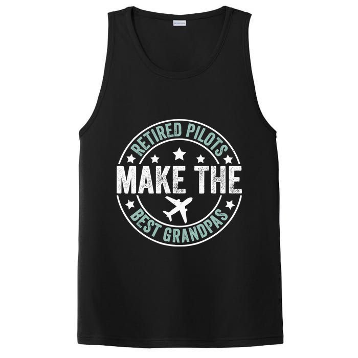 Retired Pilot Grandpa Copilot Airplane Captain Retirement PosiCharge Competitor Tank