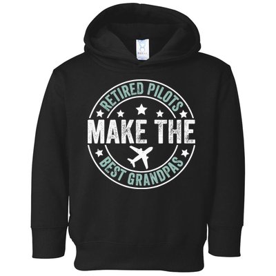 Retired Pilot Grandpa Copilot Airplane Captain Retirement Toddler Hoodie