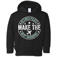 Retired Pilot Grandpa Copilot Airplane Captain Retirement Toddler Hoodie