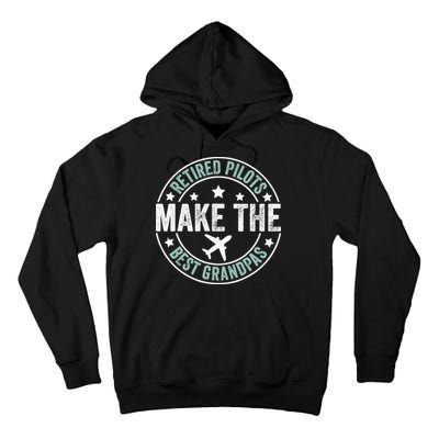 Retired Pilot Grandpa Copilot Airplane Captain Retirement Tall Hoodie
