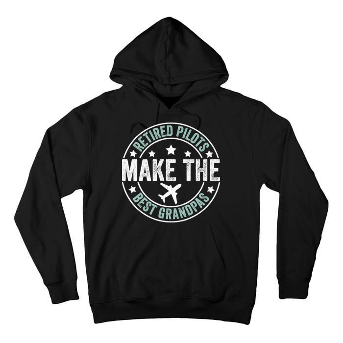 Retired Pilot Grandpa Copilot Airplane Captain Retirement Tall Hoodie