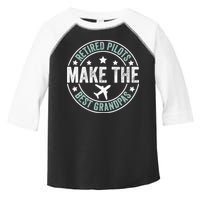 Retired Pilot Grandpa Copilot Airplane Captain Retirement Toddler Fine Jersey T-Shirt