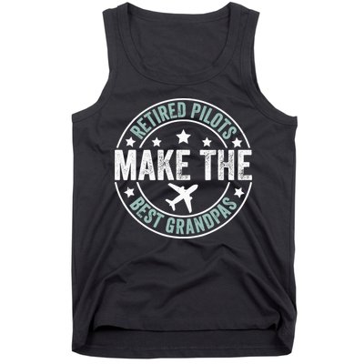 Retired Pilot Grandpa Copilot Airplane Captain Retirement Tank Top