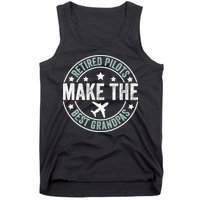 Retired Pilot Grandpa Copilot Airplane Captain Retirement Tank Top
