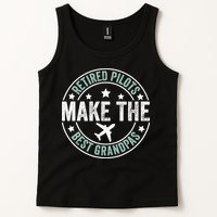 Retired Pilot Grandpa Copilot Airplane Captain Retirement Tank Top